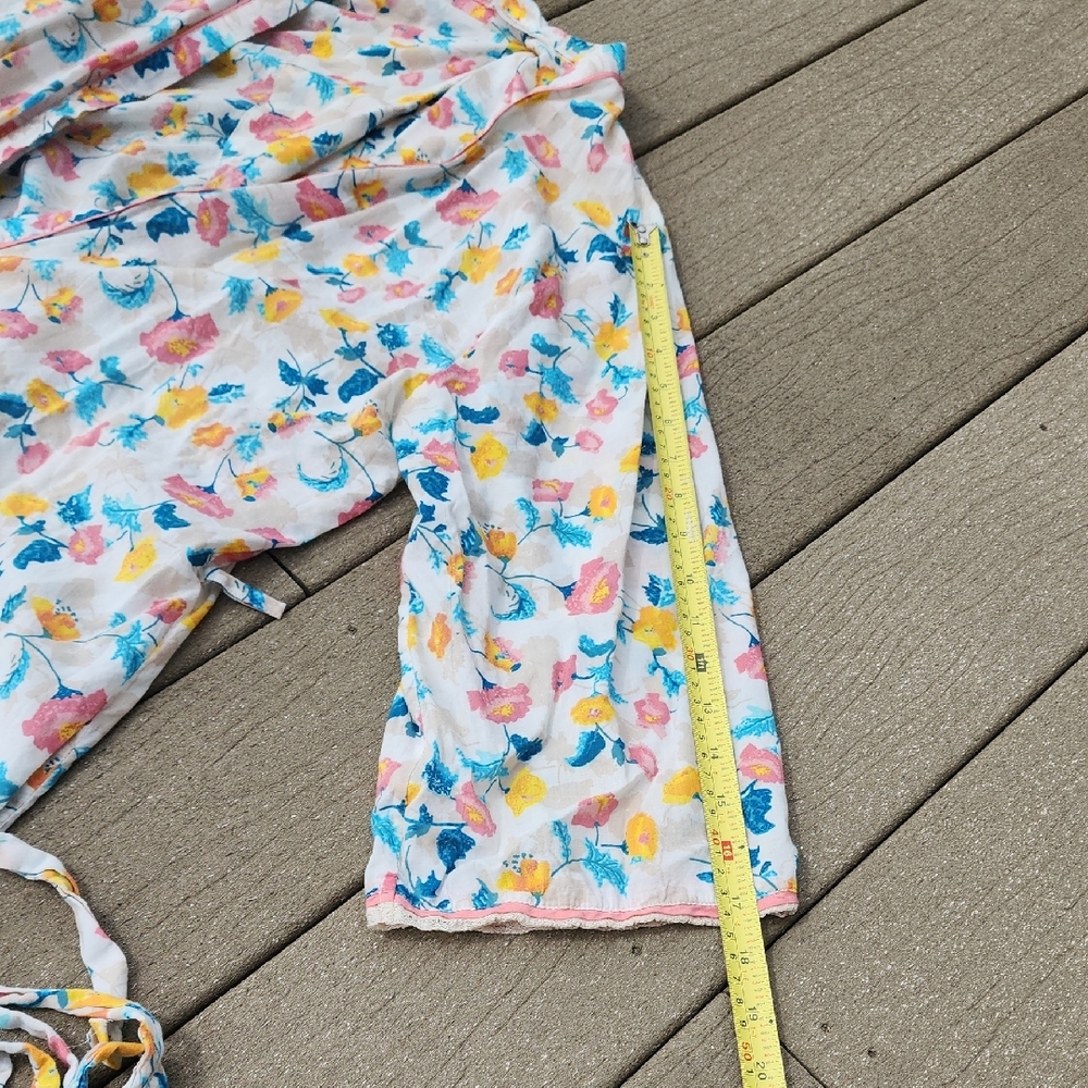 (M) cyberjammies Vibrant Floral Kimono Robe Soft Lightweight Weekend Loungewear - Picture 5 of 10